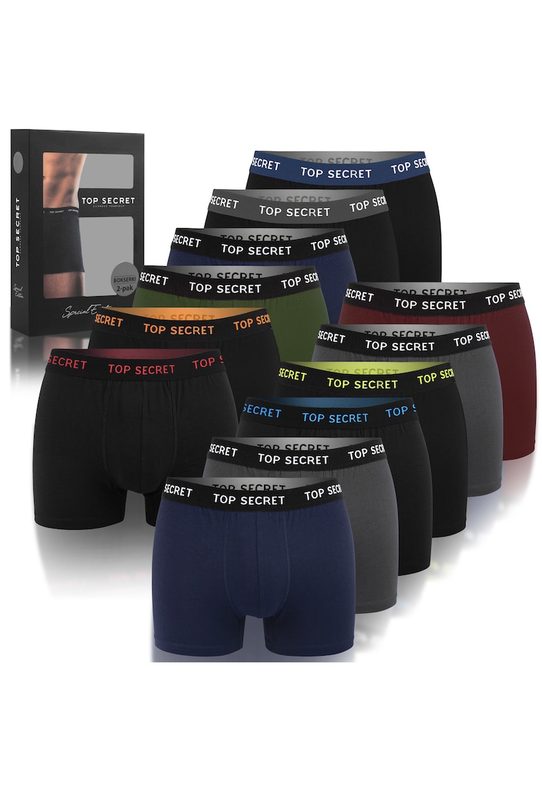 Set de boxeri din bumbac - 12 perechi - Multicolor