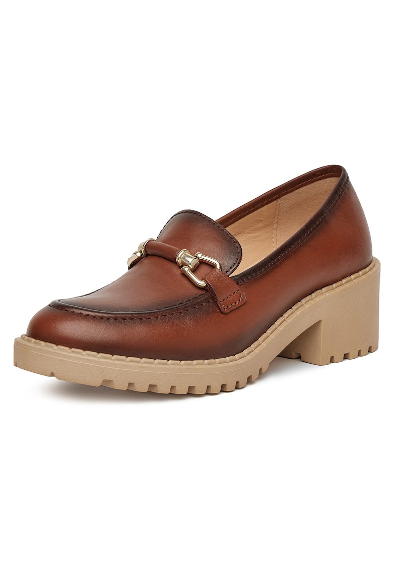 Mocasini dama - piele naturala - clasic - maro