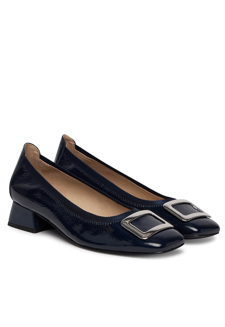 Pantofi eleganți din piele naturală - Bleumarin
