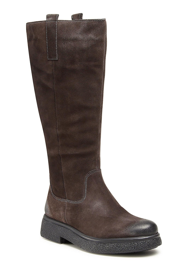 Cizme dama - piele naturala - design clasic - gri -