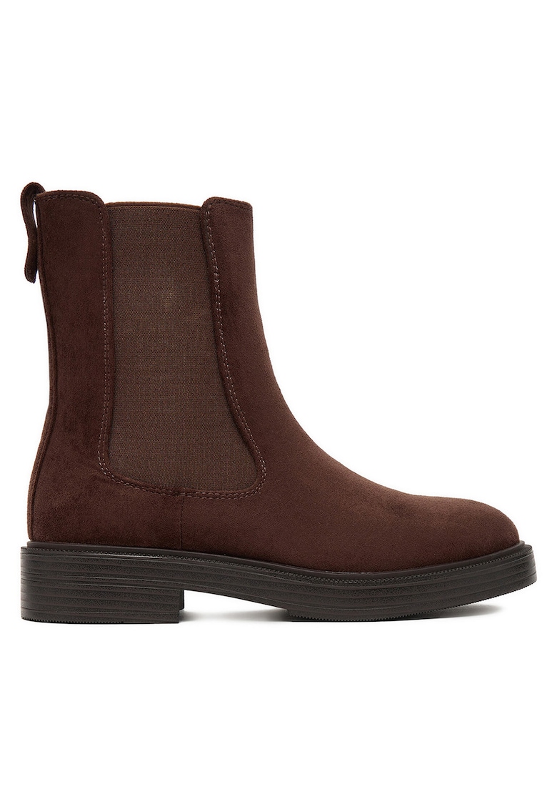 Botine femeie - textil - maro