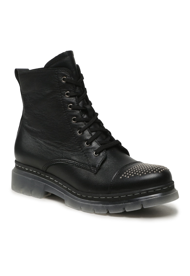 Pantofi dama - piele naturala - fermoar - negru SB-80-12-001258 -