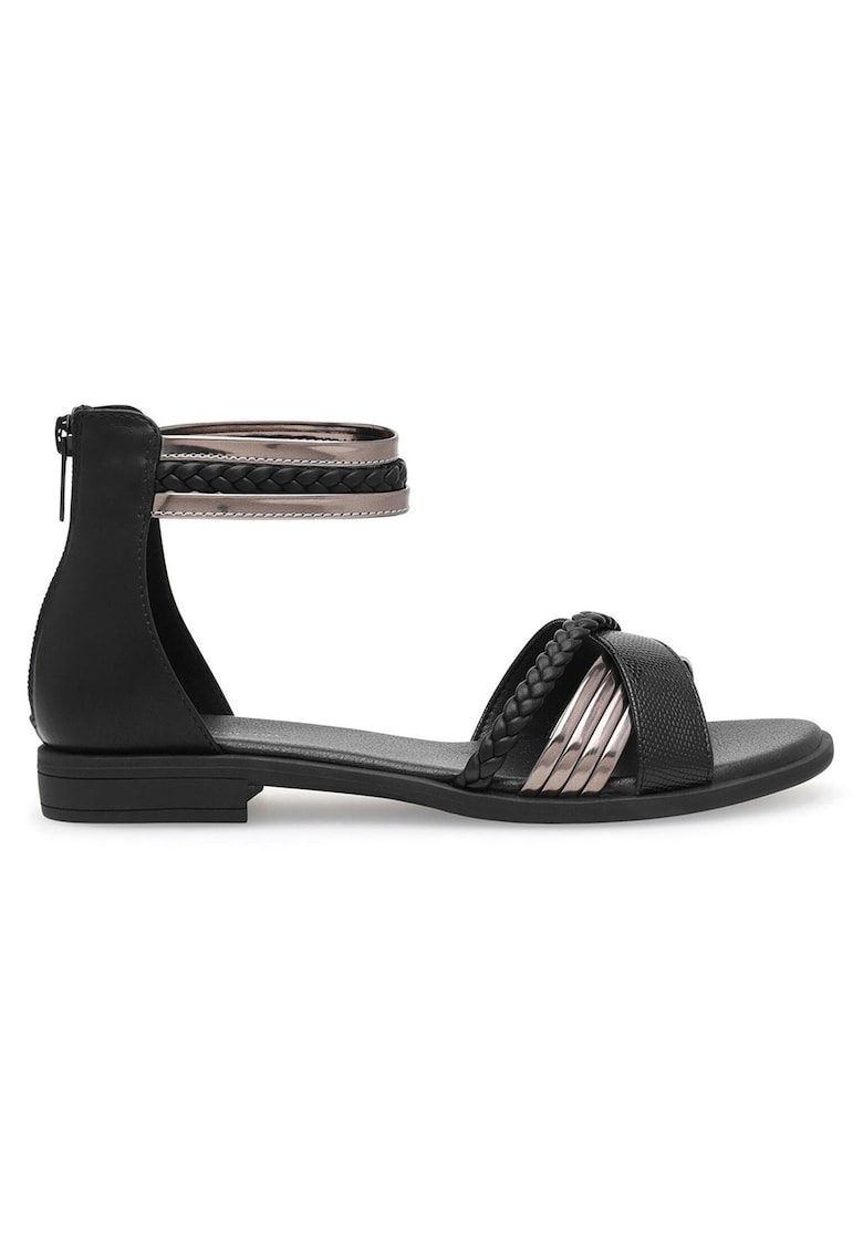 Sandale dama - negre - material sintetic -