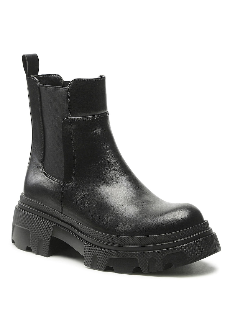 Botine dama - piele ecologica - negru - 38 EU -
