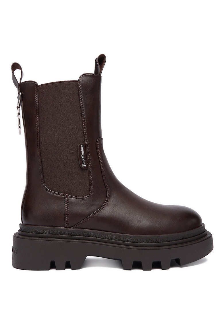 Botine dama - tesatura - maro -