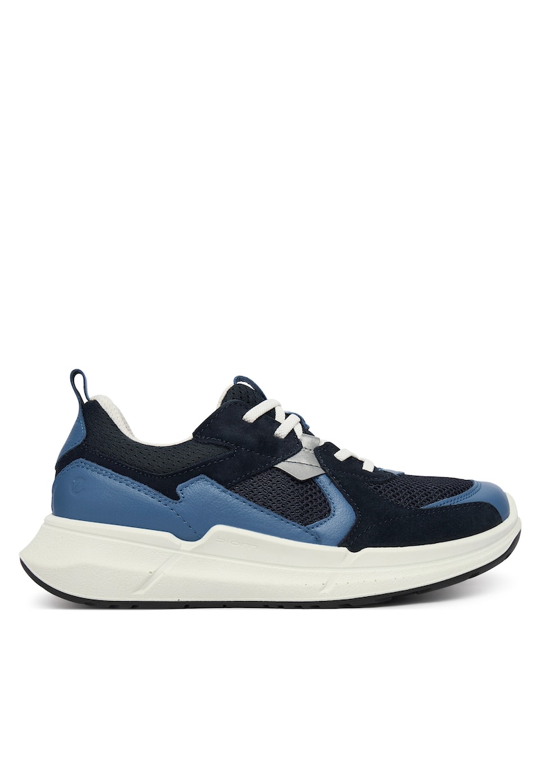 Pantofi copii - piele naturala - albastru - textil