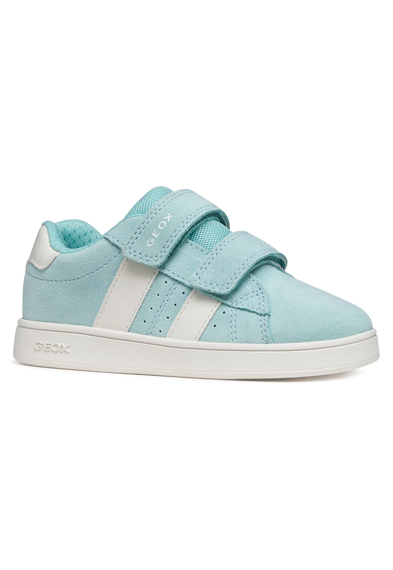 Pantofi sport copii - unisex - piele naturala - albastru - sistem inchidere Velcro