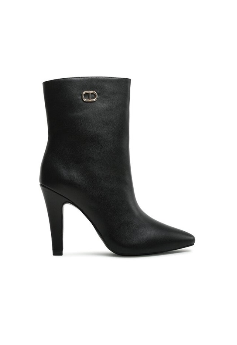 Botine dama - piele naturala - stiletto - negre -