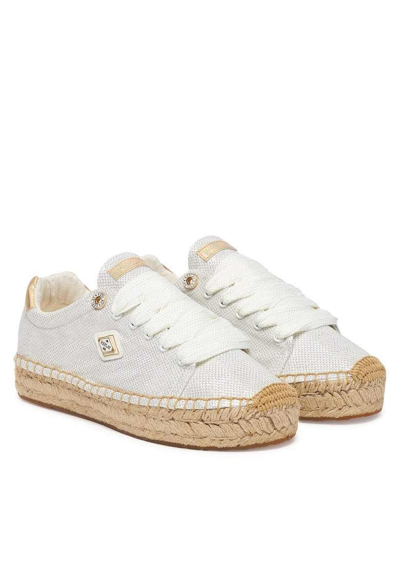 Espadrile femeie - tesatura - alb -