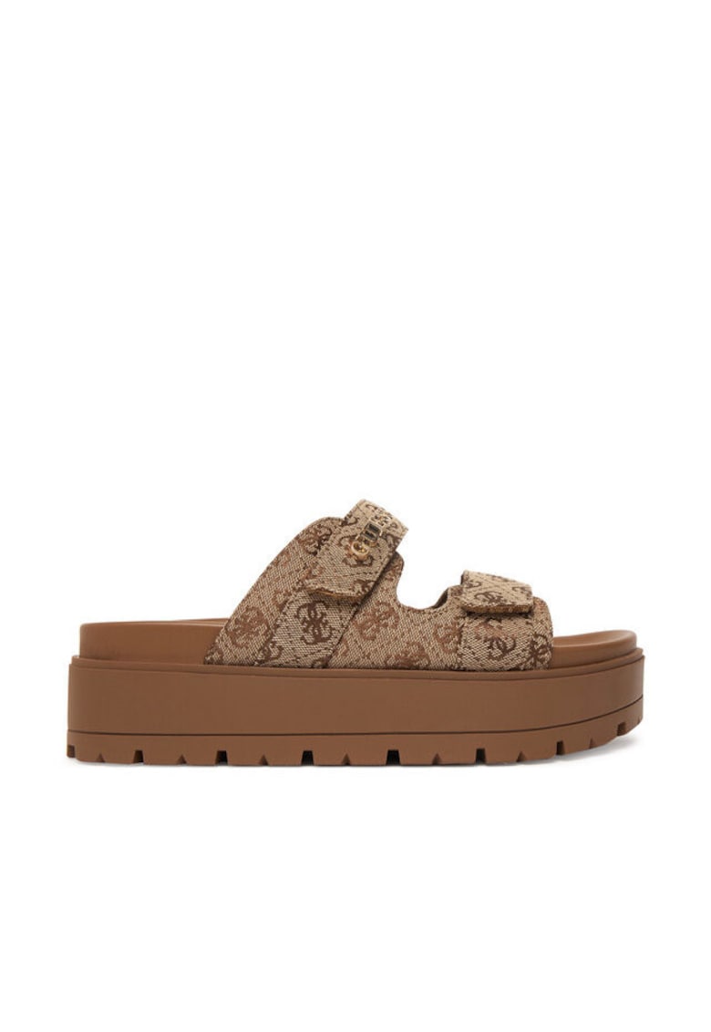 Papuci dama - flatform - maro