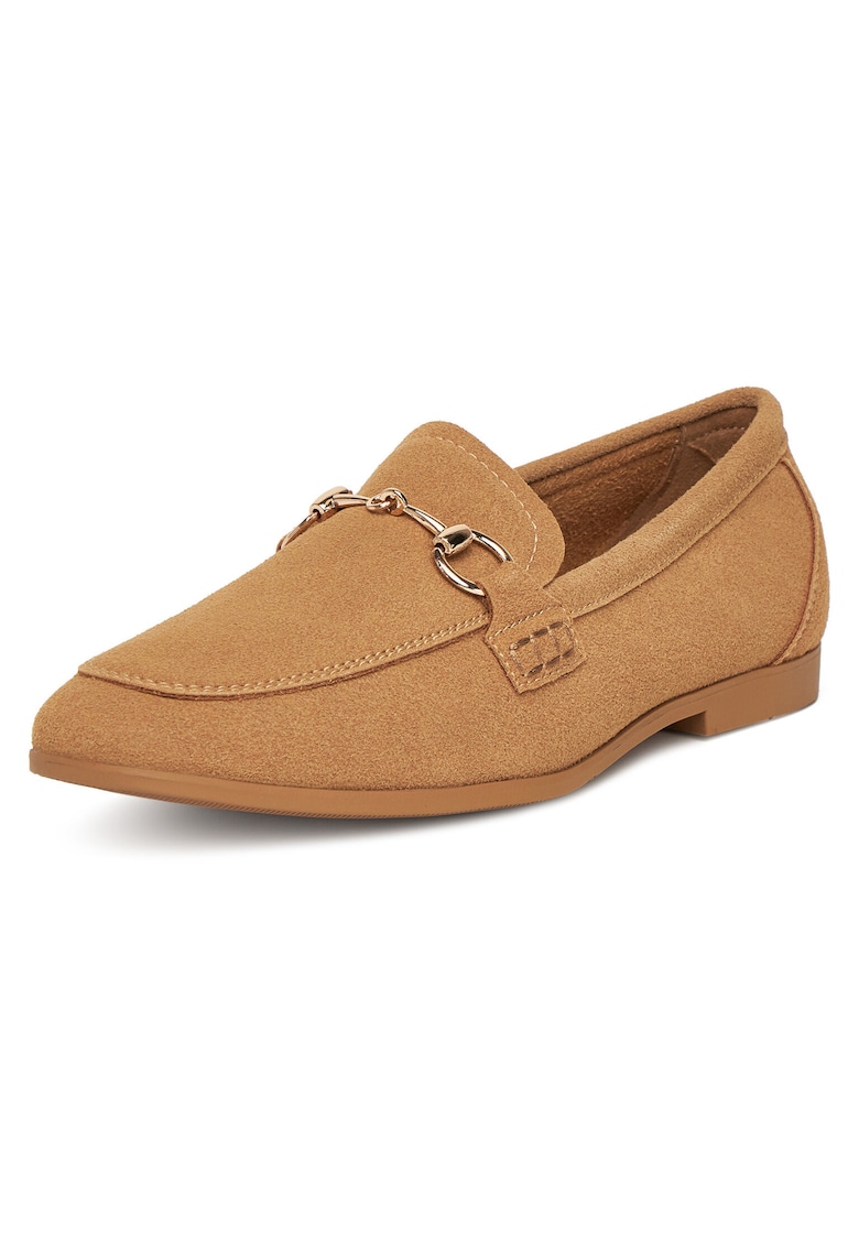 Mocasini dama - tesatura - maro -