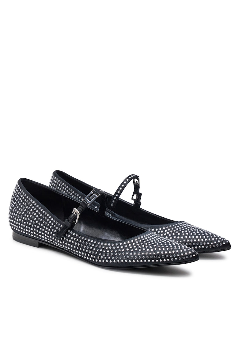 Balerini - Textil - Negru/Argintiu -