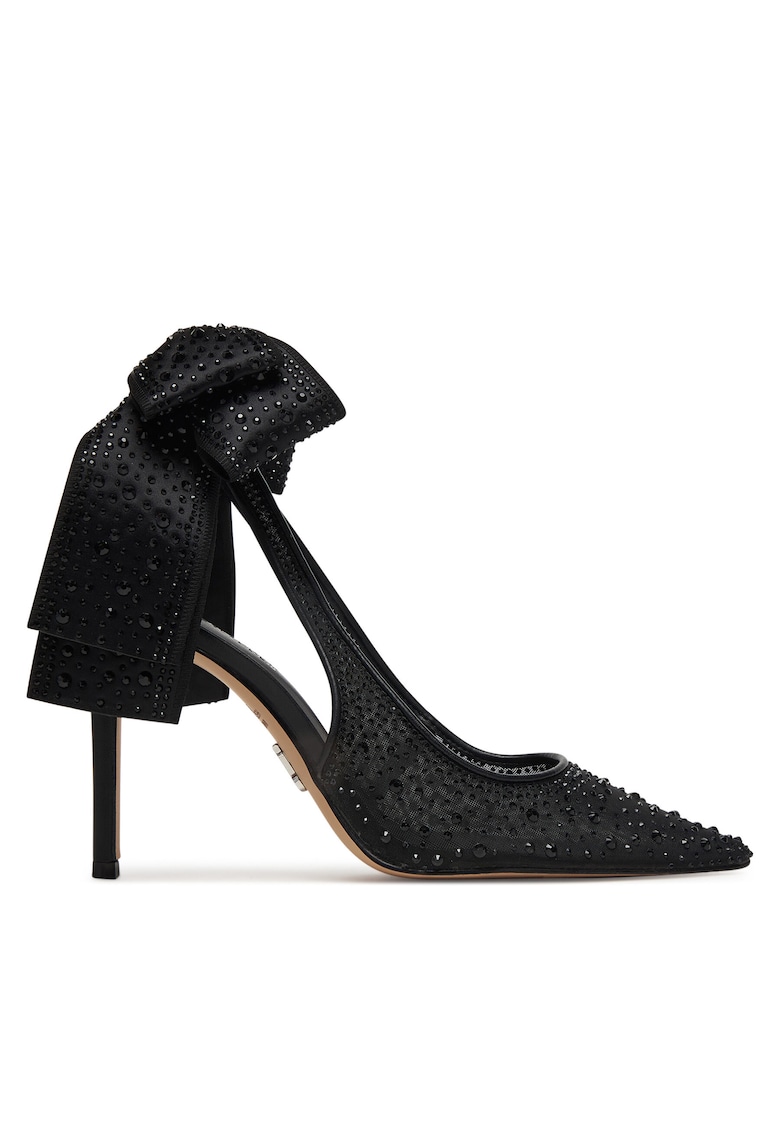 Pantofi dama - stiletto - negru - textil 11005133