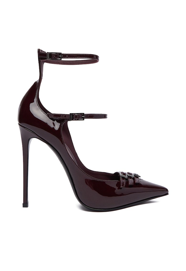 Pantofi dama - toc - piele naturala - visiniu -