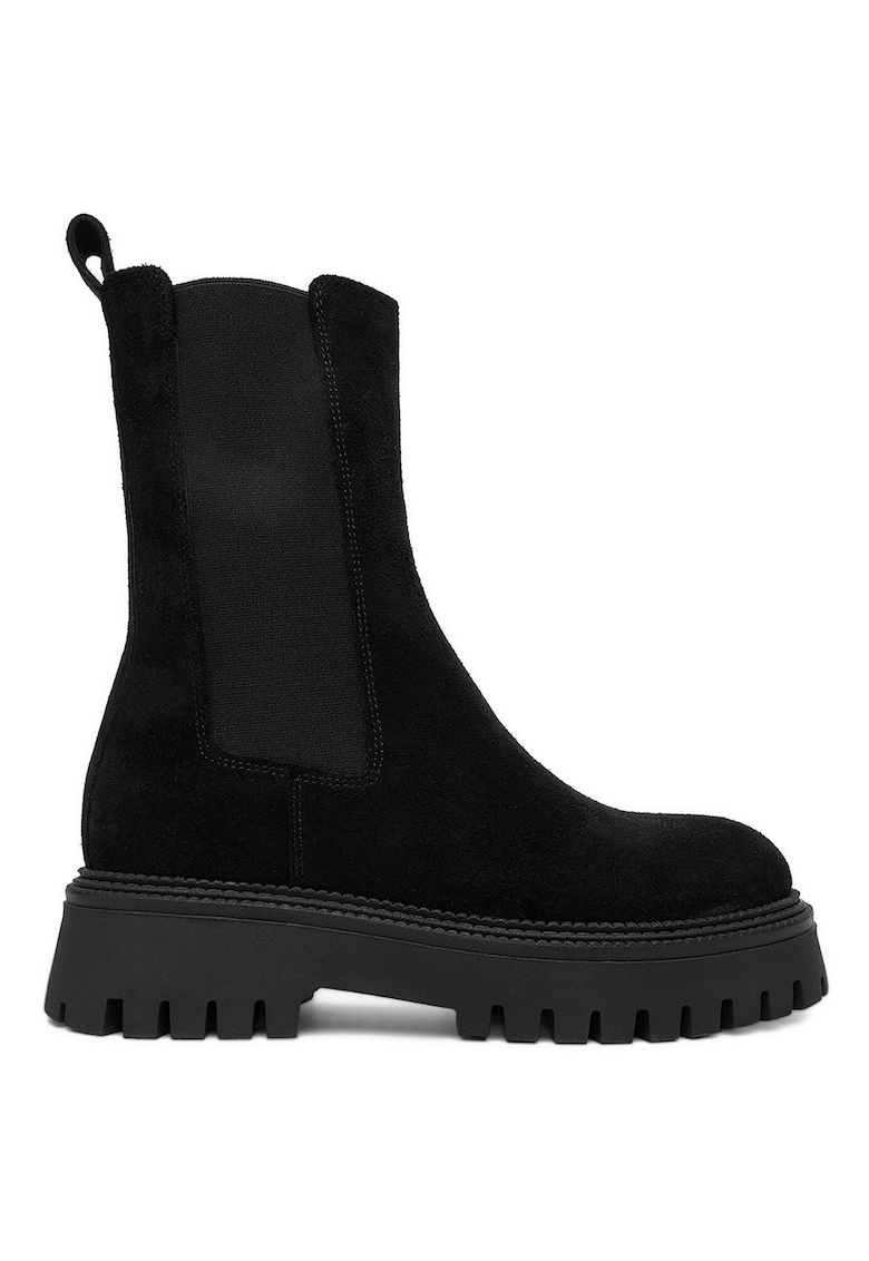 Botine dama - piele naturala - negru -
