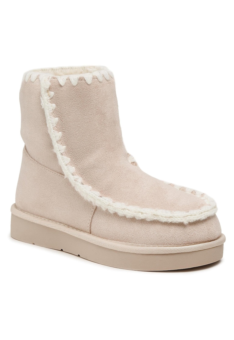 Botine dama - bej - material textil - design casual -