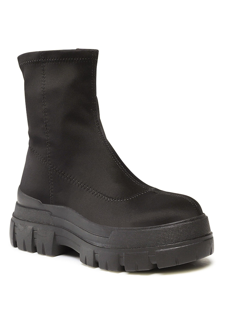 Botine de dama - material textil - negru - 40 EU -