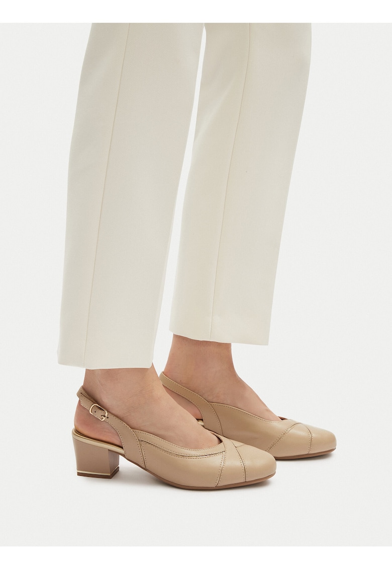 Pantofi dama - piele naturala - bej -