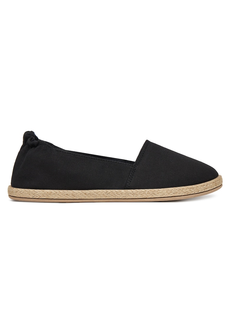 Mocasini dama - textil - negru -