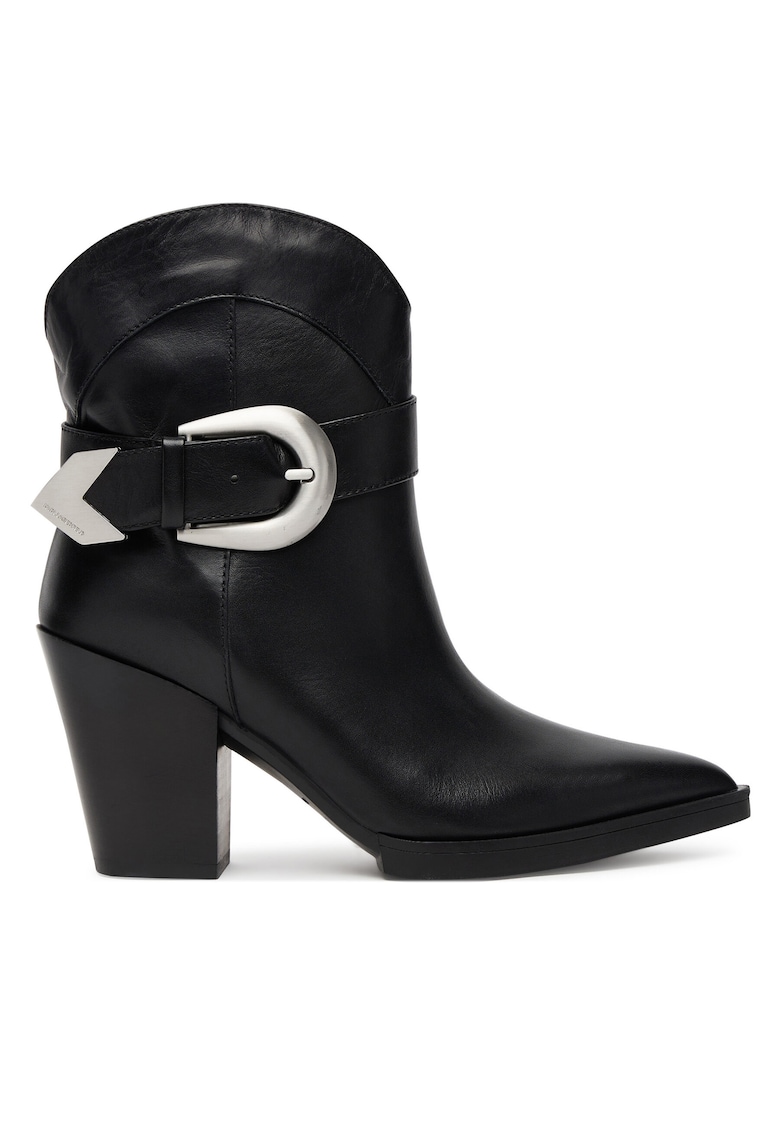 Botine femei - piele naturala - negru -