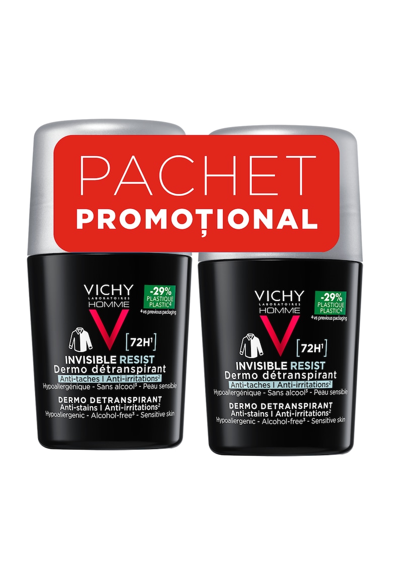 Pachet 2x Deodorant Homme Roll-on Invisible Resist 72H - 50 ml