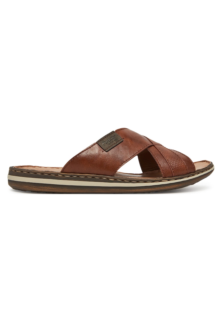 Slapi barbati - piele naturala - confort excelent - maro