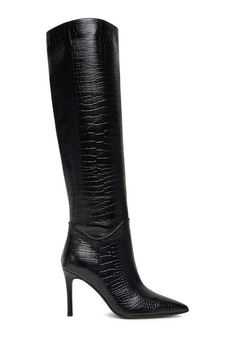 Cizme dama - piele naturala - stiletto - negru - Negru