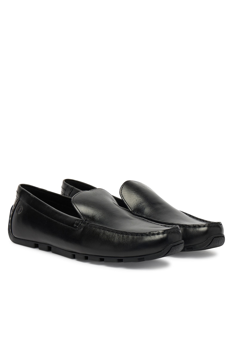 Clarks Мъжки мокасини - естествена кожа - черен - пластмаса - синтетичен материал