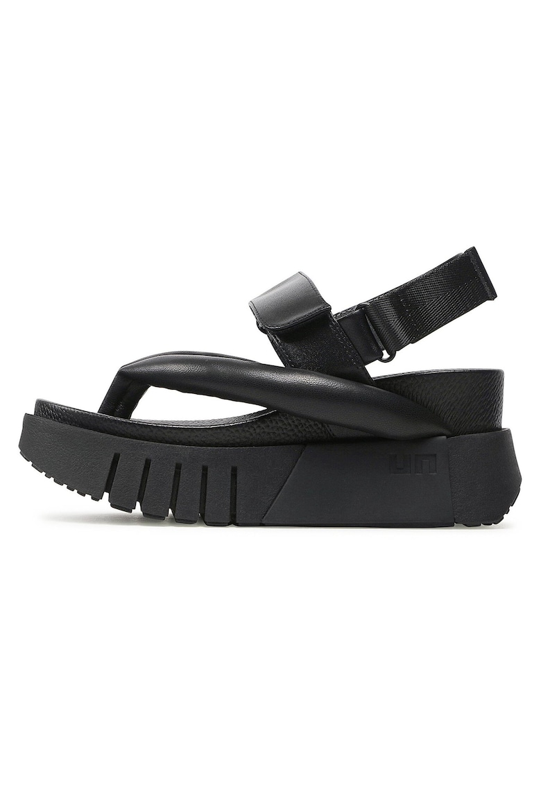 Sandale dama - piele naturala - negru -