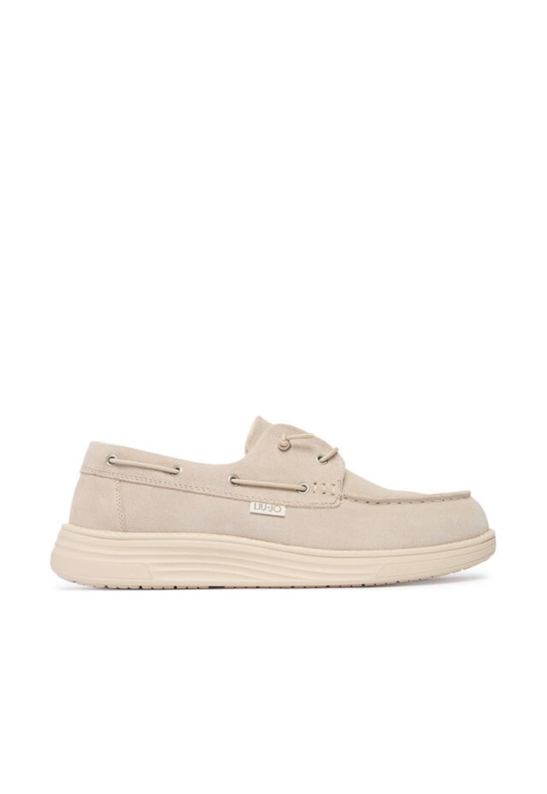 Pantofi barbati - piele naturala/material textil - bej