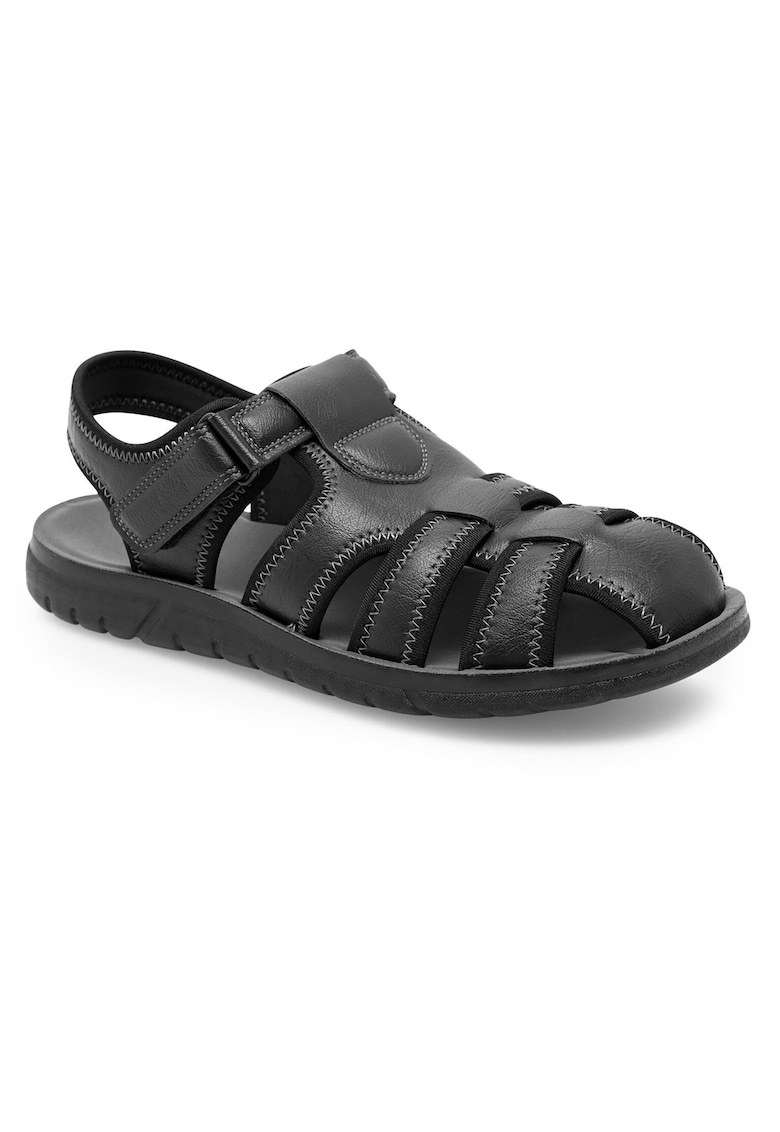 Sandale barbat - negru - sintetic - inchidere velcro