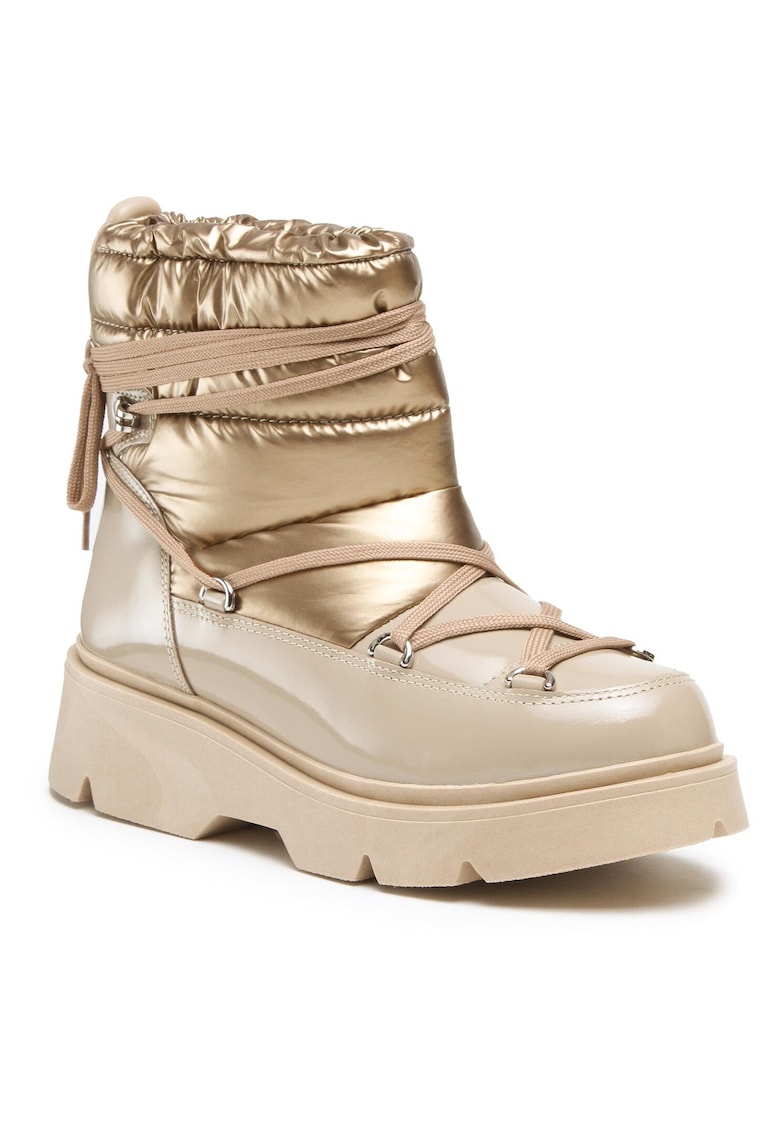 Botine femeie - material textil - bej -
