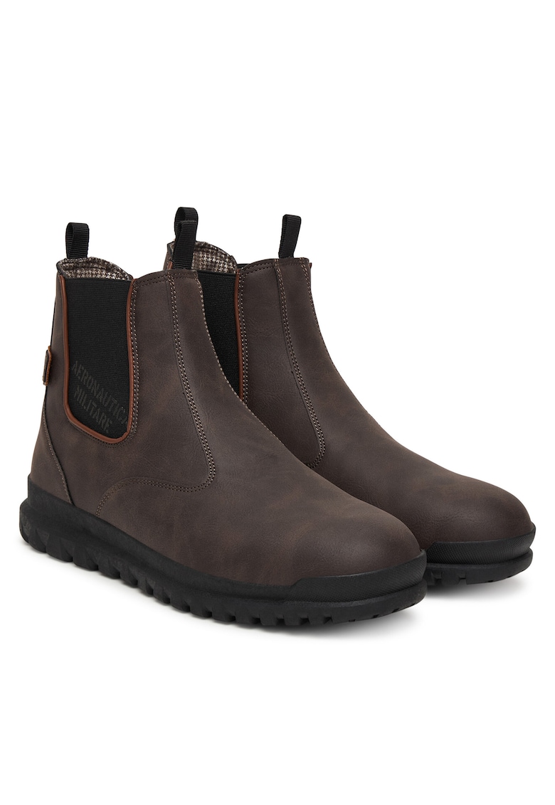 Ghete barbati - piele ecologica - maro -
