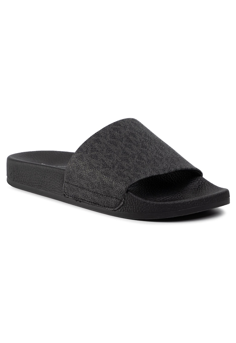 Slapi barbati - sintetic - negru -