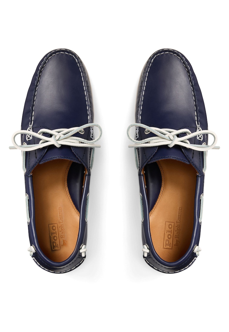 Mocasini barbati - piele naturala - albastru -