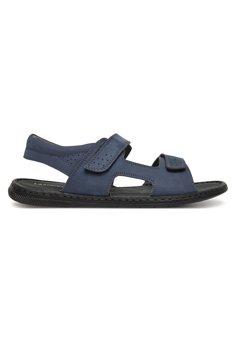 Sandale barbat - piele naturala - albastru - inchidere velcro
