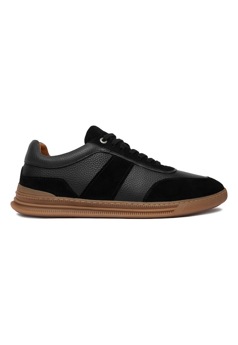 Tenisi barbati - din piele naturala - culoare negru