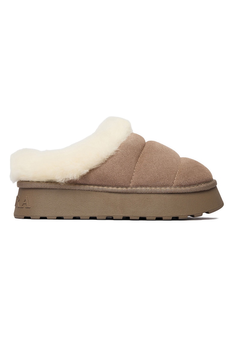 Cizme dama - piele naturala - gri - calduroase - confortabile -
