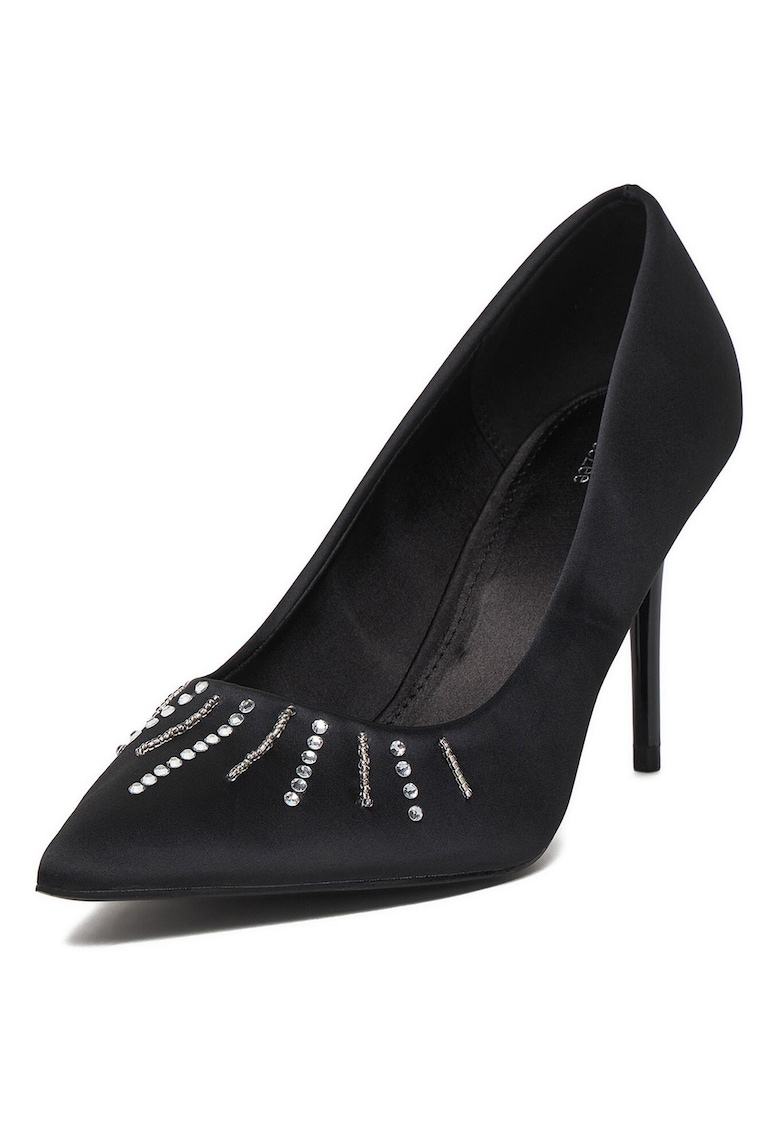 Pantofi eleganți material textil - Negru