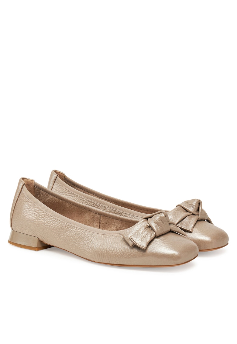 Balerini - Piele naturala - Gri -