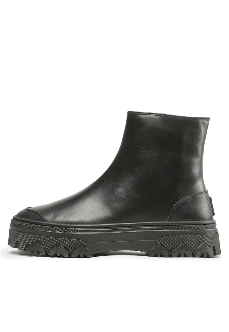 Botine pentru femei - piele naturala - negru -