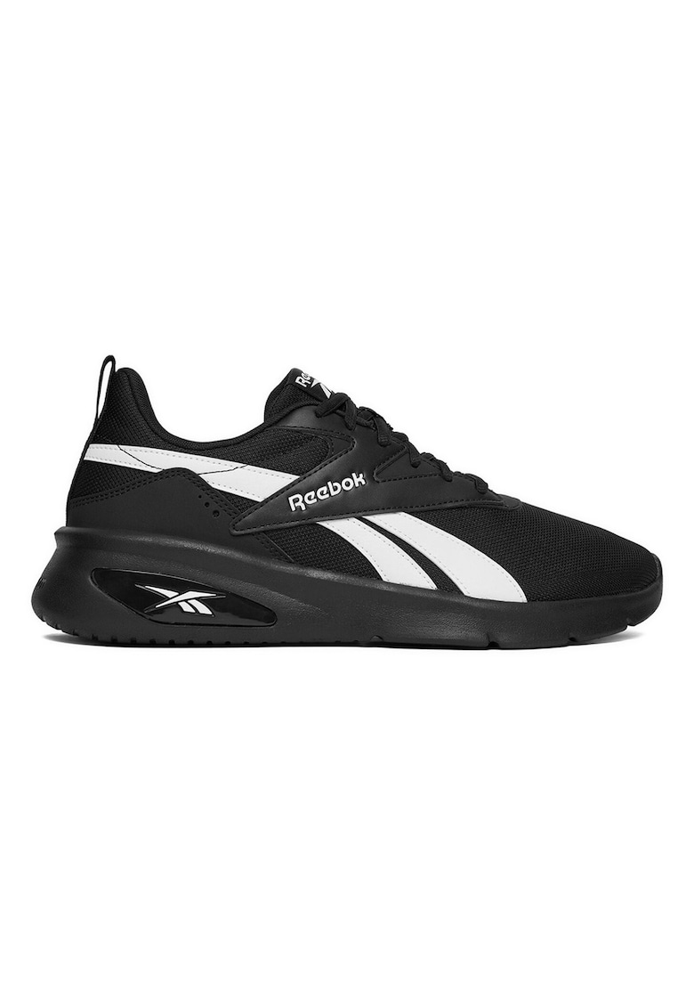 Adidasi textil - negru cu dungi albe