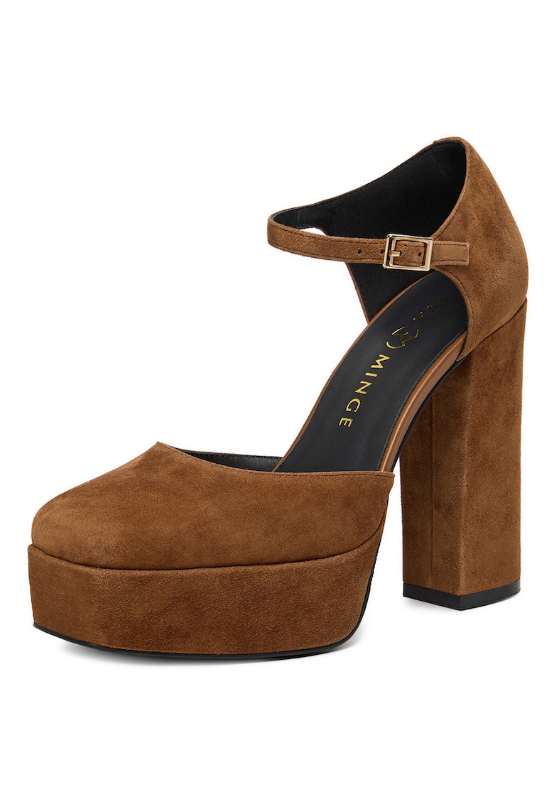 Pantofi dama - piele naturala - maro -