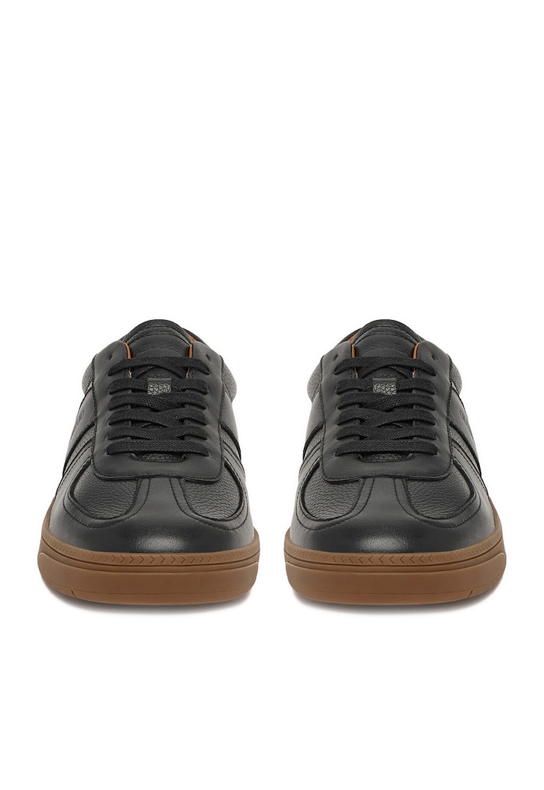 Adidasi piele naturala - negru -