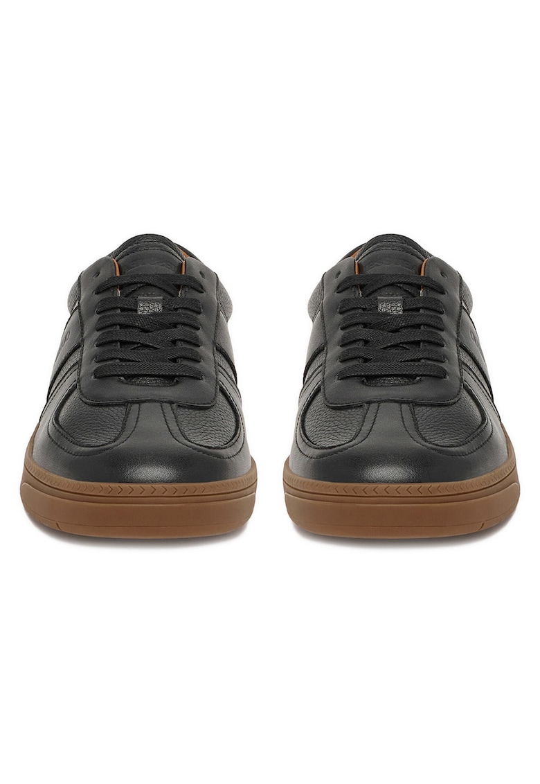 Adidasi piele naturala - negru -