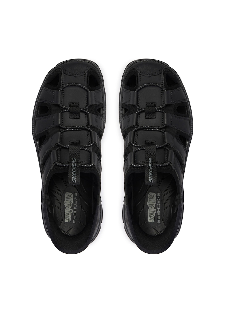 Sandale material piele naturala - negru -