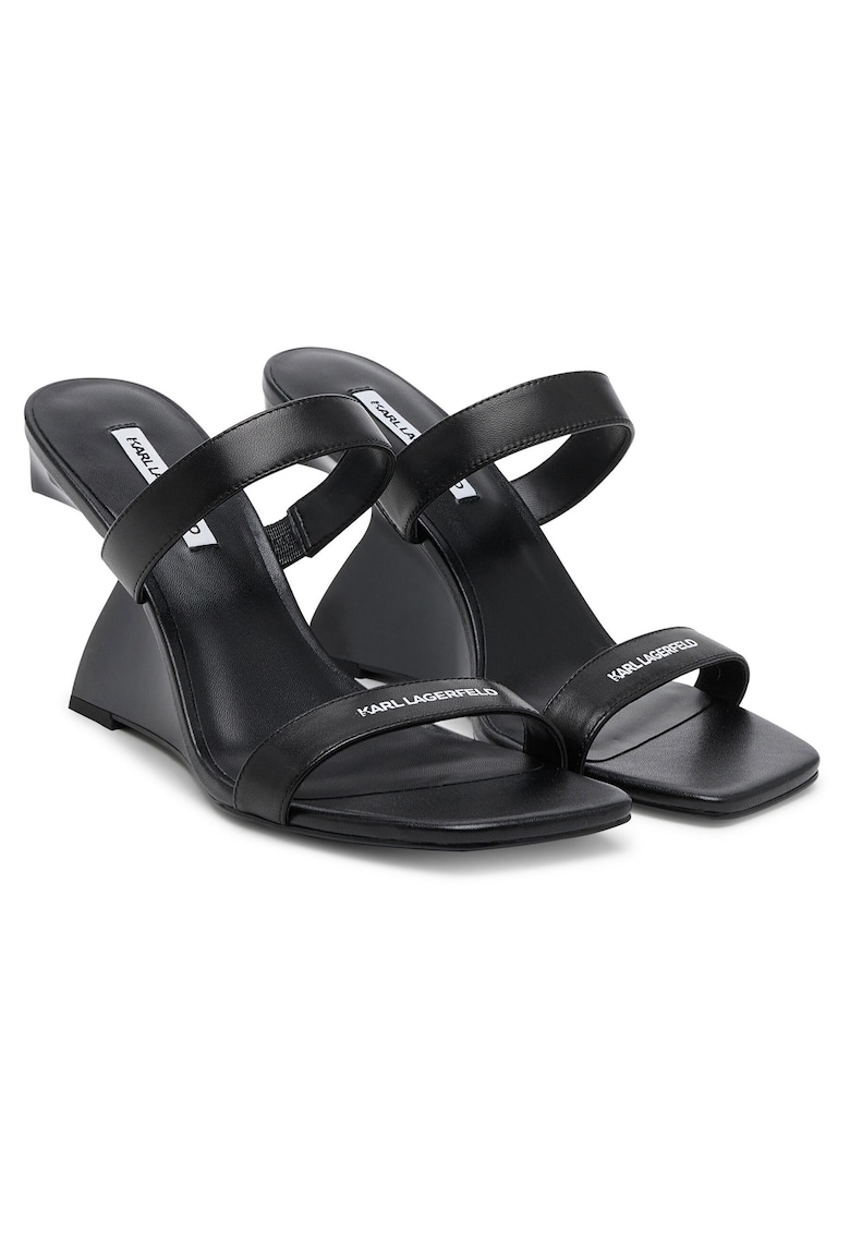 Sandale dama - piele naturala - negru -