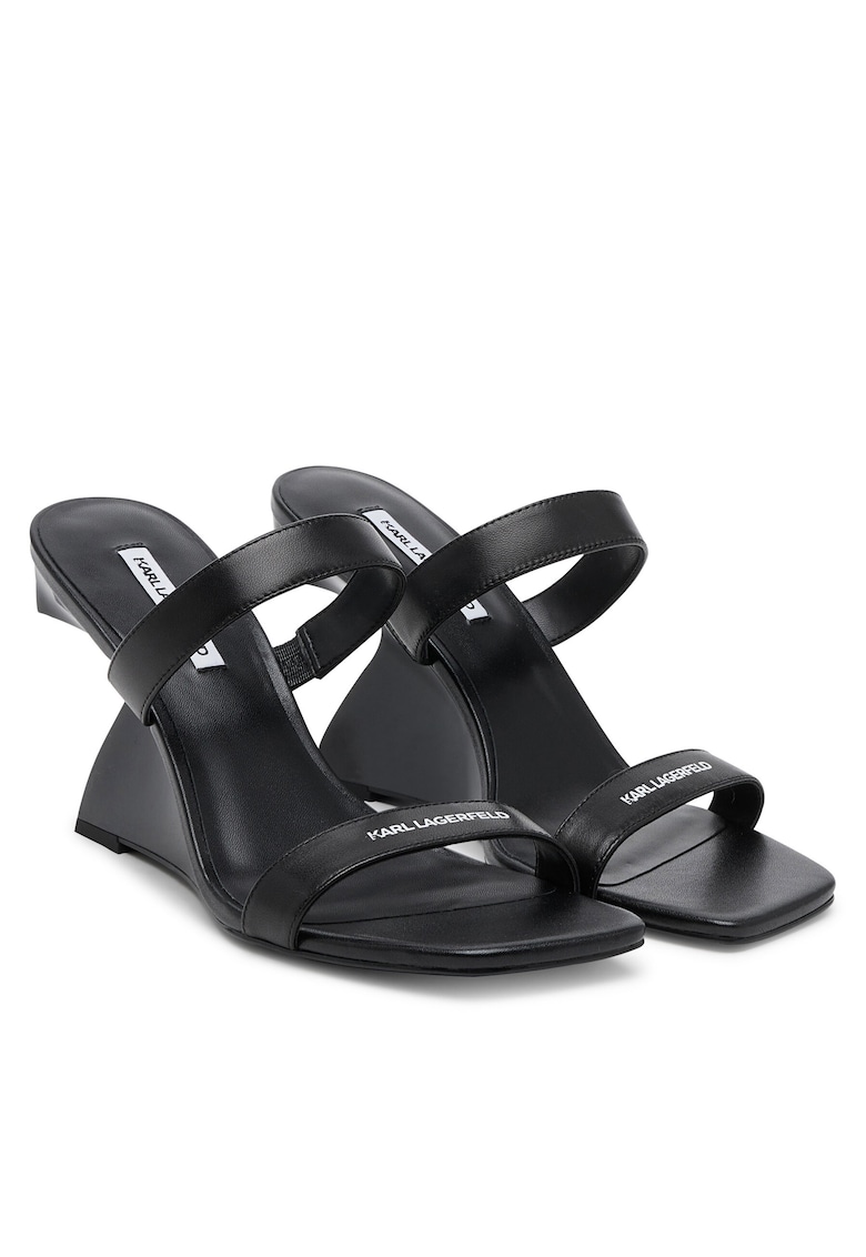 Sandale dama - piele naturala - negru -