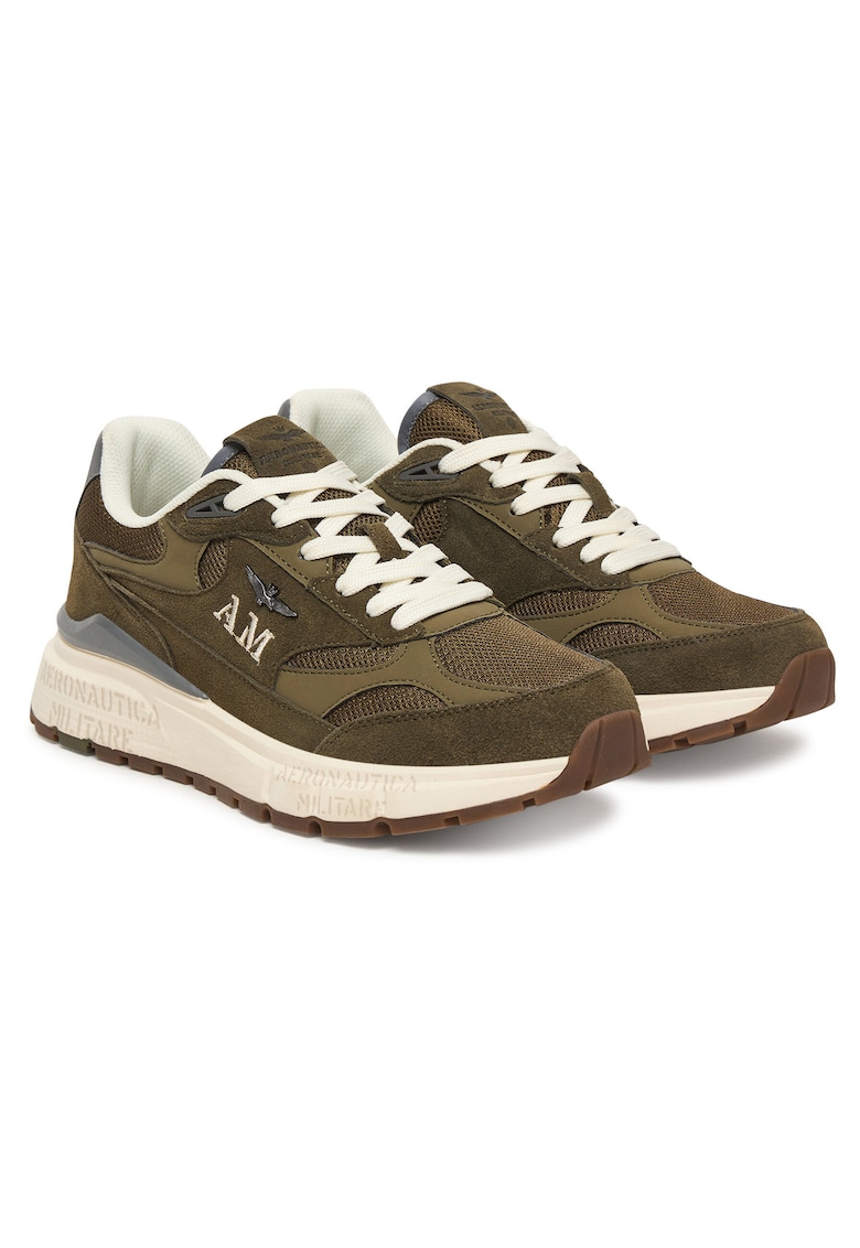 Pantofi sport barbati - material textil - verde