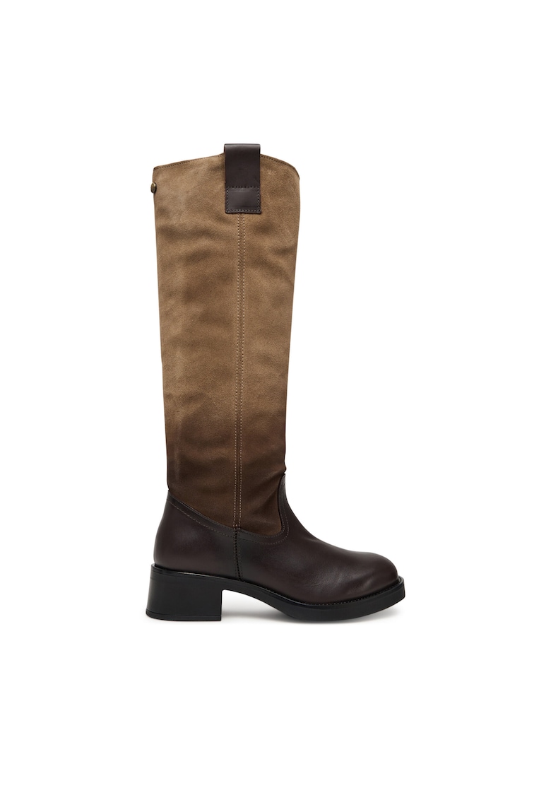 Cizme dama - piele naturala - maro - slip-on -